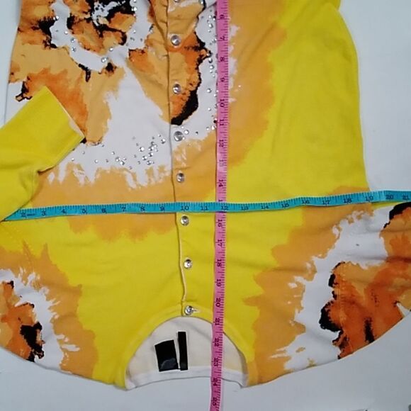 Nue Options Sunshine Yellow Floral Women Sweater Size L - Picture 15 of 16